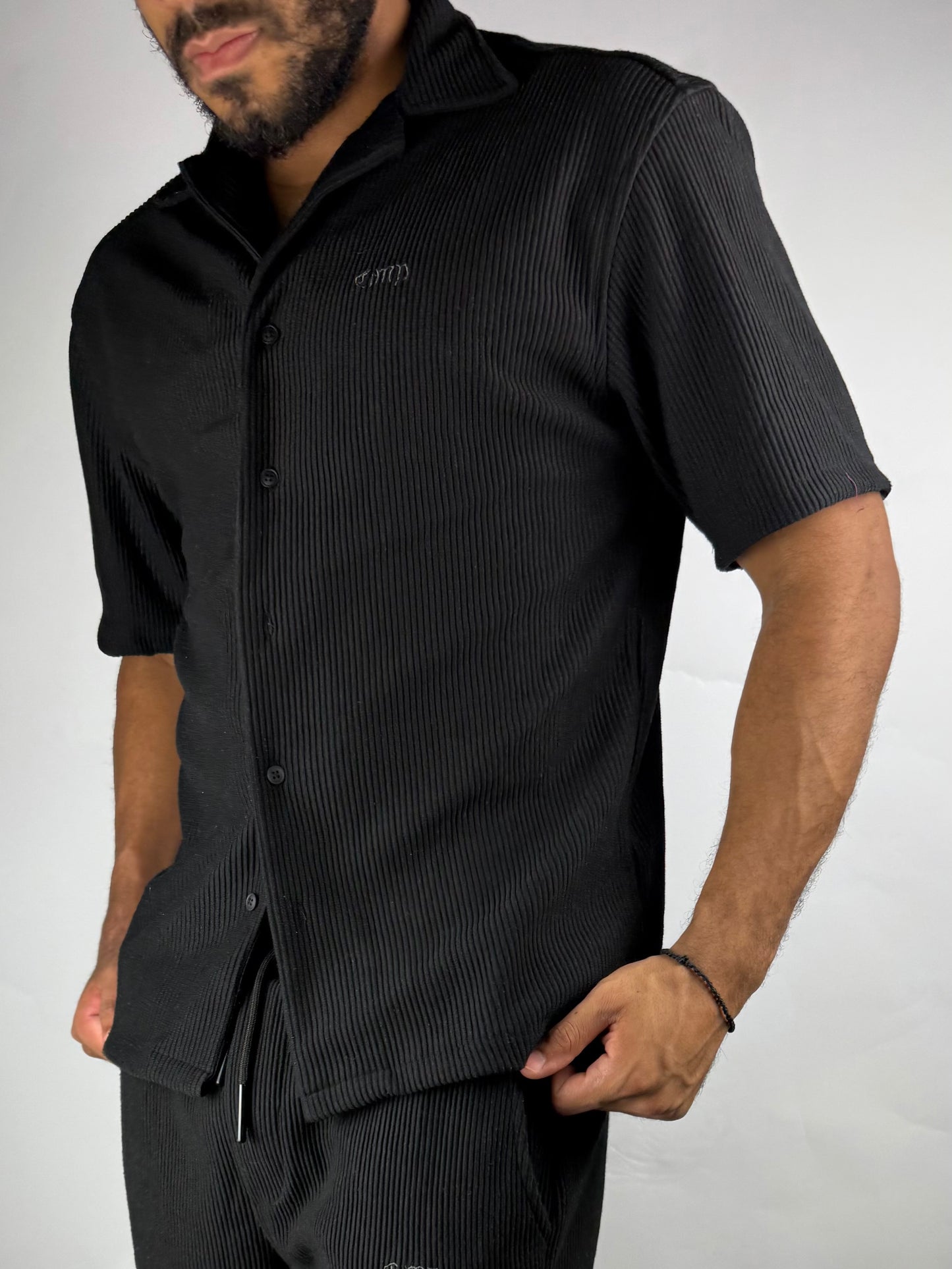 CORD SHIRT - BLACK