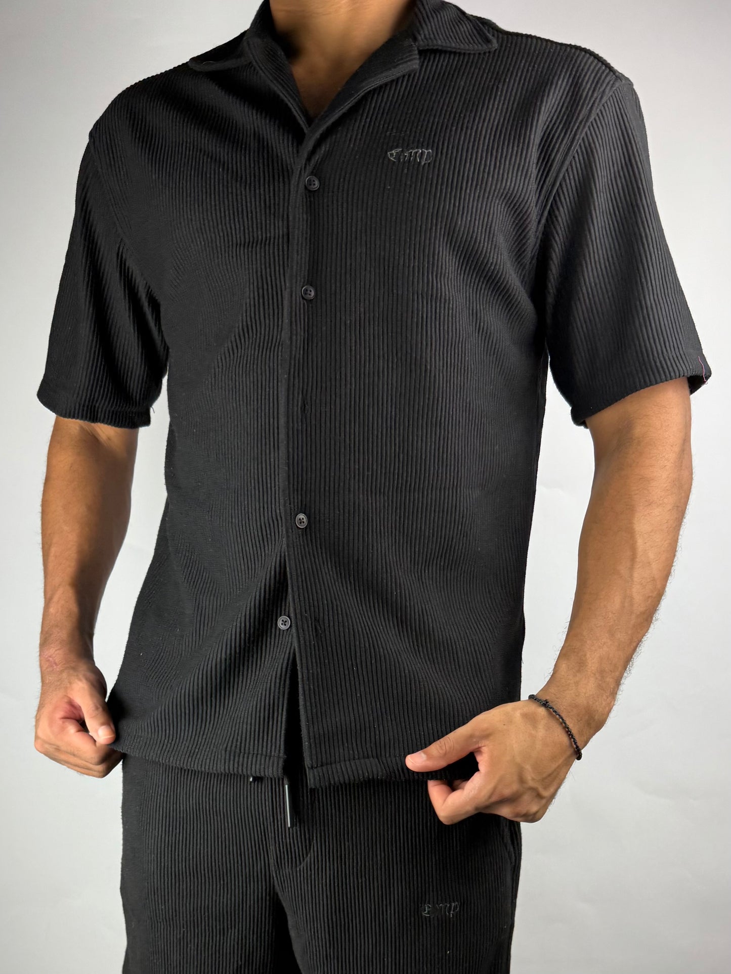 CORD SHIRT - BLACK