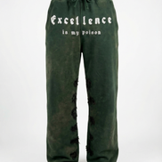 OPEN LEG JOGGER WASHED GREEN