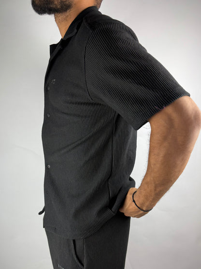 CORD SHIRT - BLACK