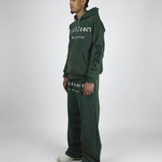ZIP HOODIE WASHED GREEN