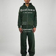 OPEN LEG JOGGER WASHED GREEN