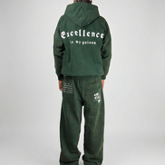 OPEN LEG JOGGER WASHED GREEN