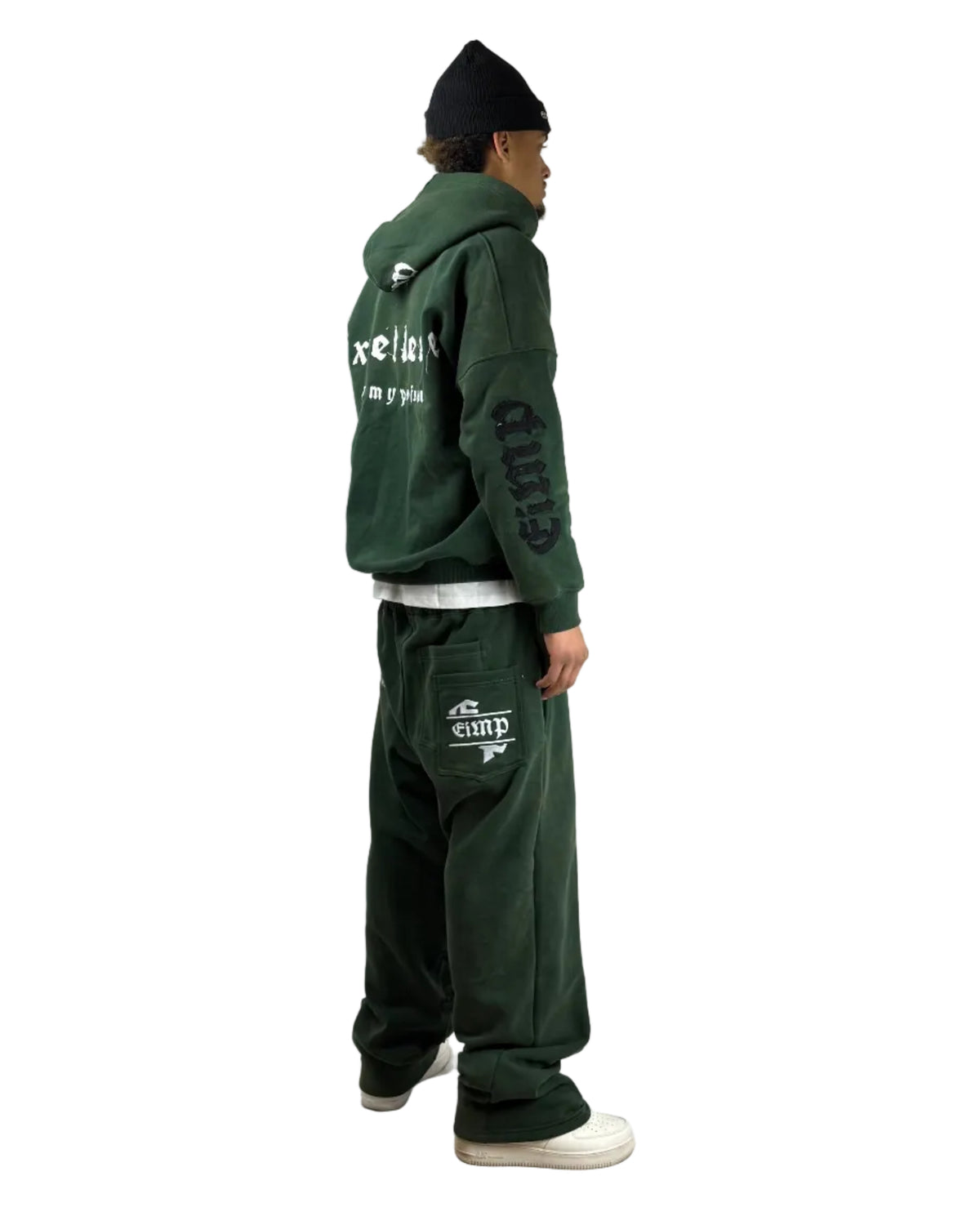 ZIP HOODIE WASHED GREEN