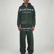 ZIP HOODIE WASHED GREEN