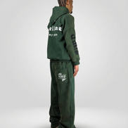 ZIP HOODIE WASHED GREEN