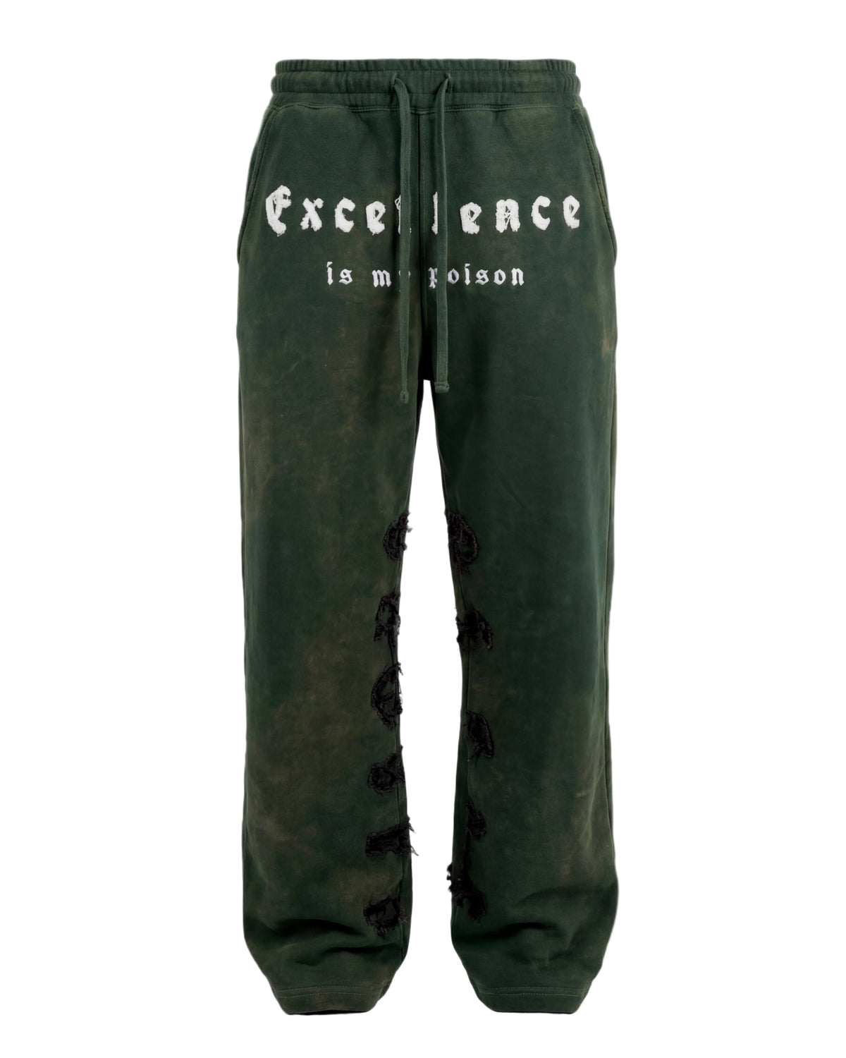 OPEN LEG JOGGER WASHED GREEN